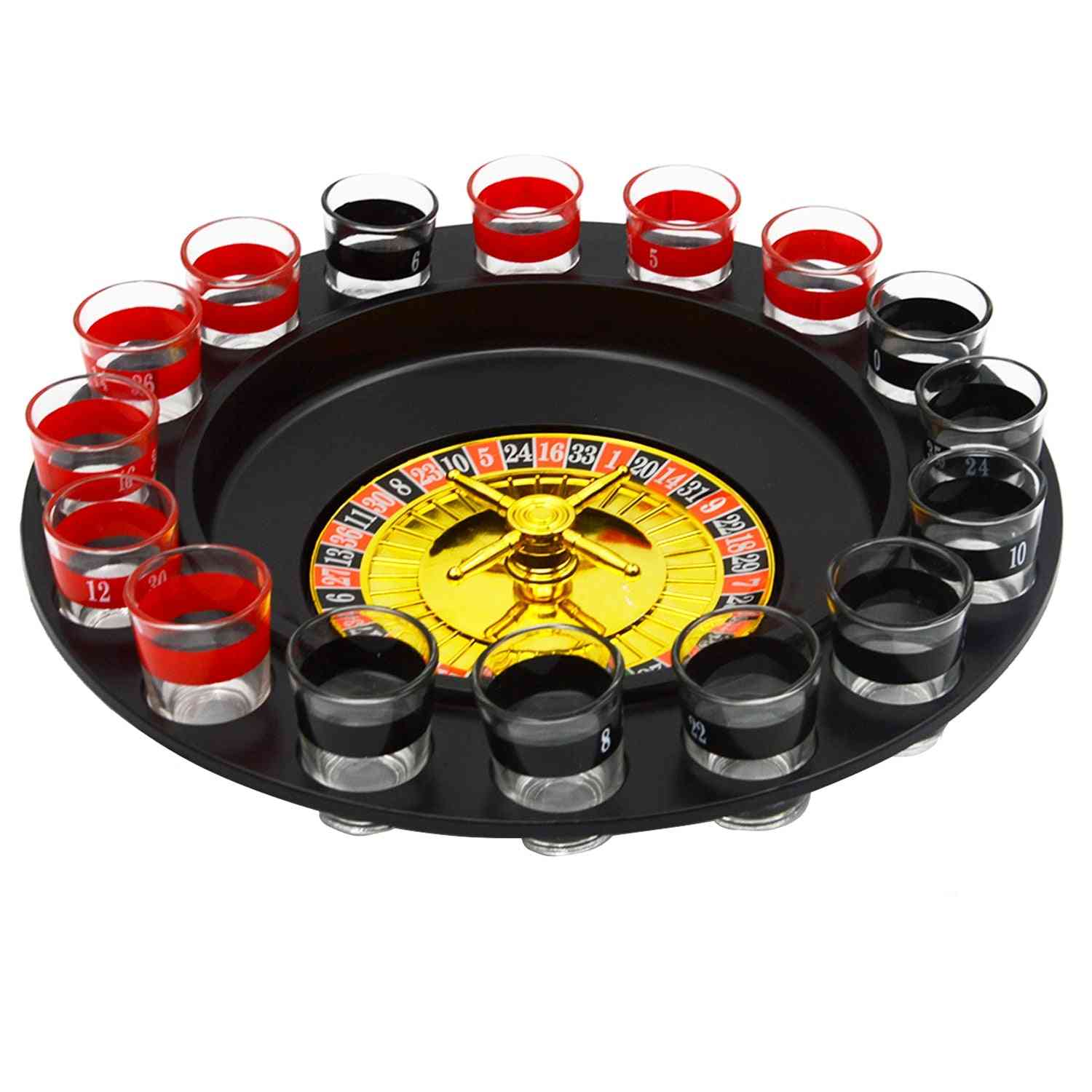 Spin Shot Glass-roulette Turntable Drinking Game Set