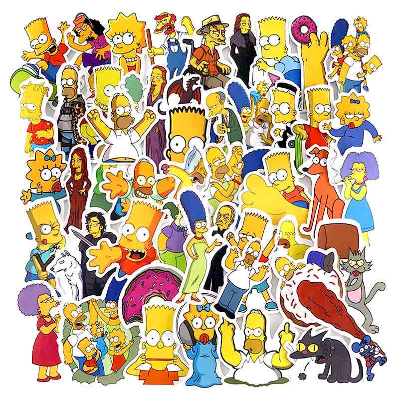 Anime vinylové karikatúry Simpsonovi samolepky