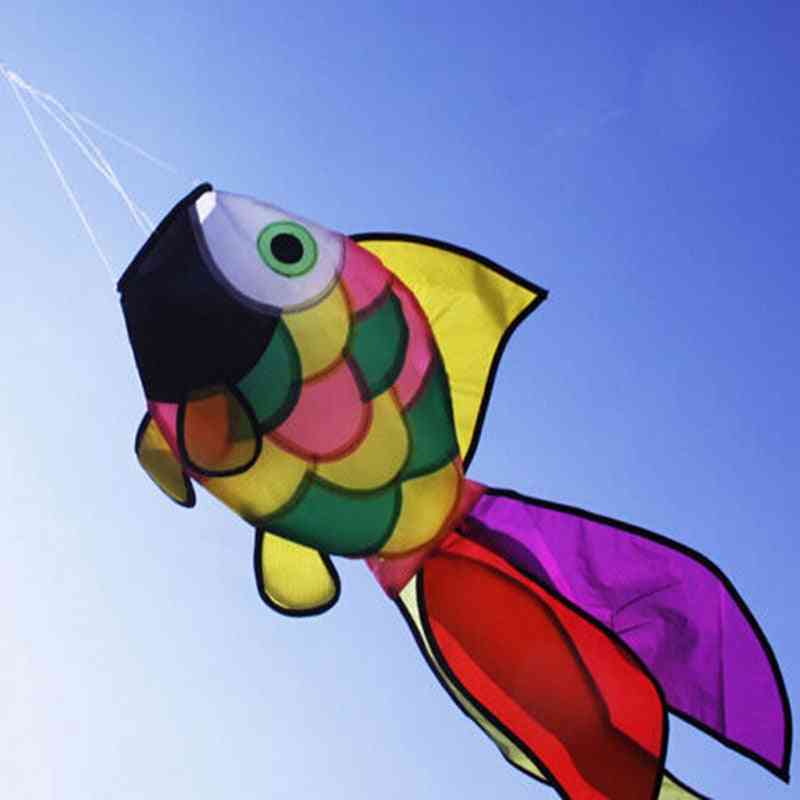Rainbow Fish Kite, Line Stunt Kites Flying Long Tail, Outdoor Fun Sports For