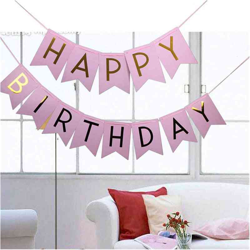 Happy Birthday Hanging Banner  For