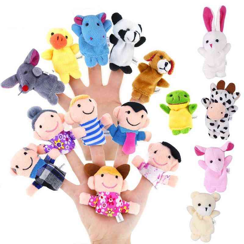 Cartoon Animal Plush Finger Puppets Set