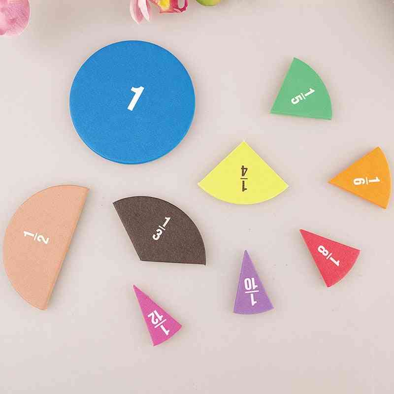 Frazioni numerate circolari strumento didattico di matematica, strumento di forma rotonda eva giocattoli educativi montessori (multicolore)