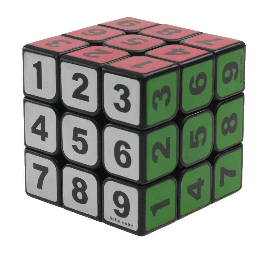 Numero puzzle cubo-giocattolo educativo per bambini, adulti (3x3x3cm)