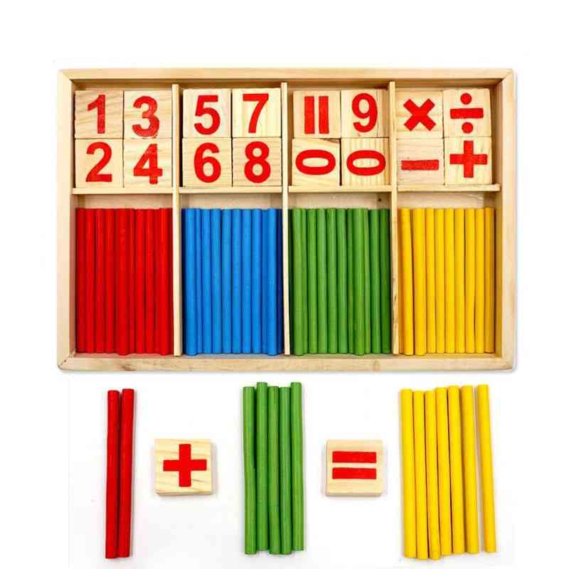 Education Montessori Box ,digital Clock Math Number Counting Baby Kids