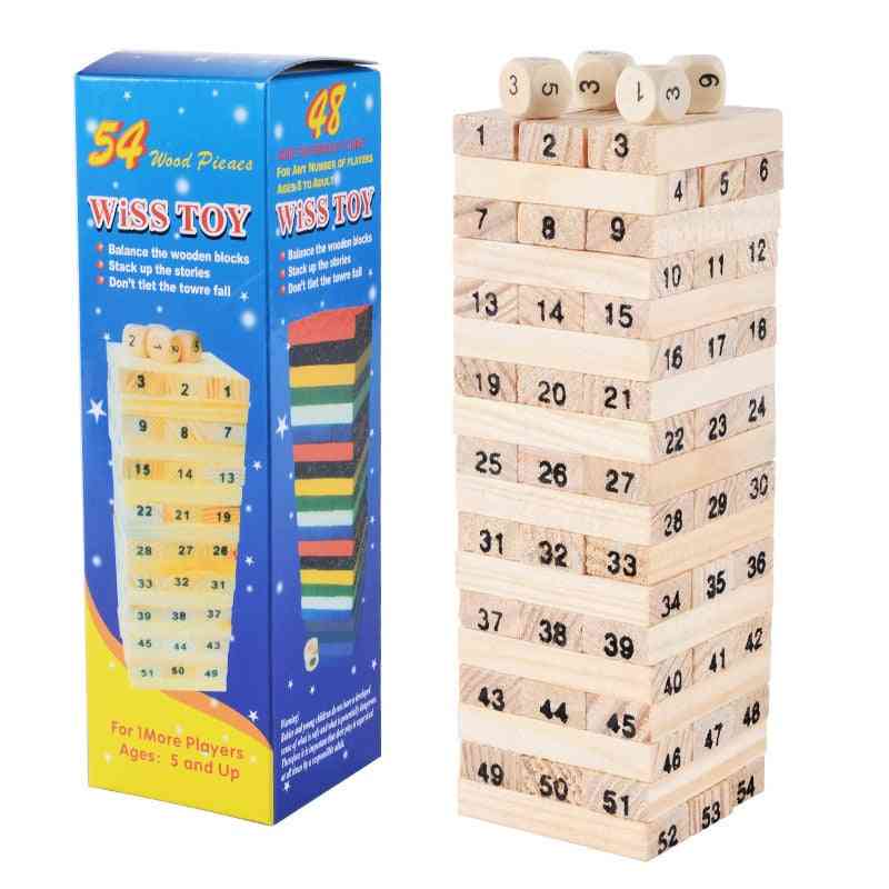 Wooden Building Construction For-dominos Stacking
