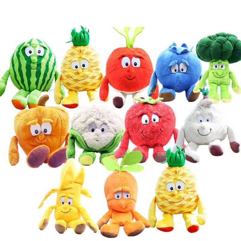 Serie de frutas y verduras- muñeca ajo / fresa / brócoli / sandía / juguetes de peluche suaves regalos para niños