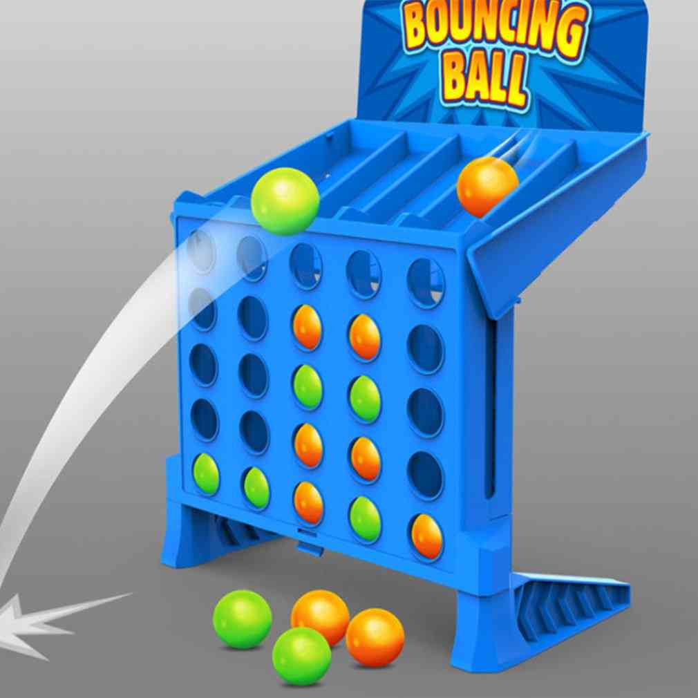 Children's Bouncing Linking Shots Educational, Four-line Board Game