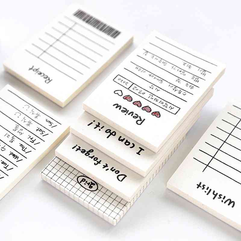 Creative Daily Schedule Memo Pad, To Do List Time Sticky Note