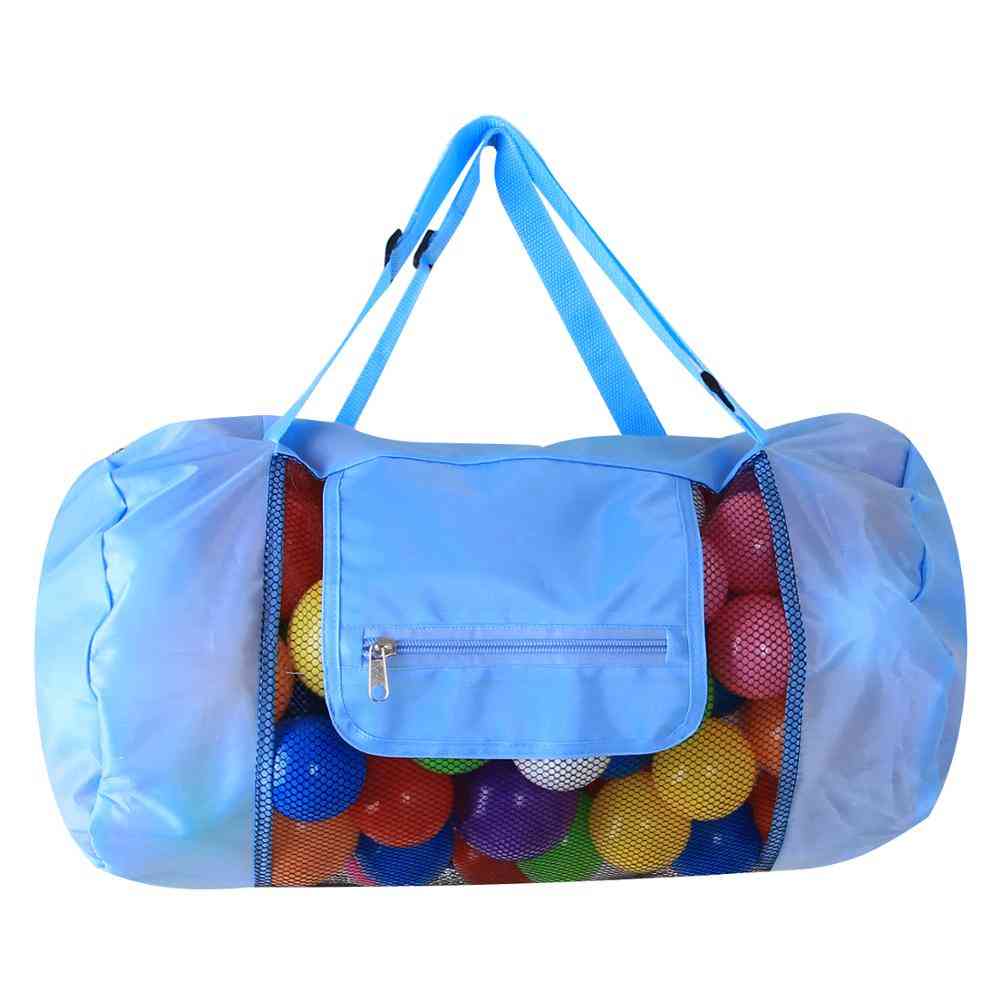 Mesh Tote Bag For Toy Organizer-  Foldable Storage Handbag