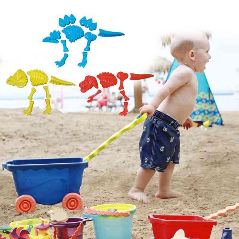 Grappige dinosaurus skelet bot zand schimmel strand speelgoed voor kinderen zomer-