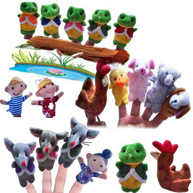 Frog, Hen & Mouse Animals Finger Puppets Toy