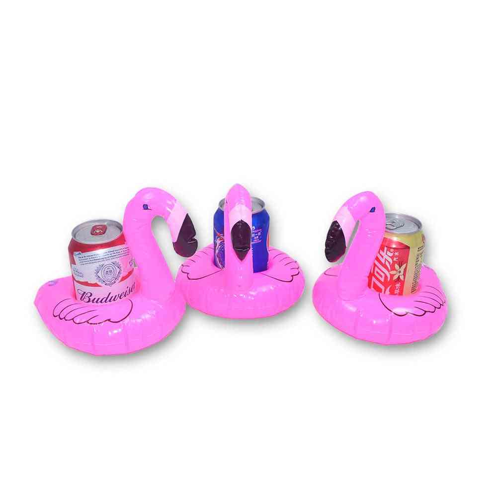 Puhallettavat flamingo-juomien haltija monityyppiset lasinaluset kesän yksisarvinen mukiteline uima-allas kelluvat lapset