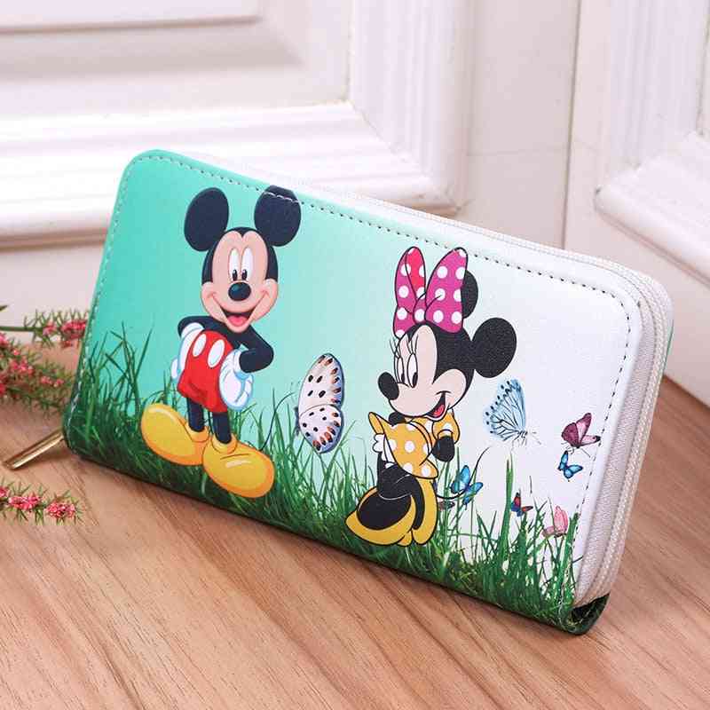 Cartoon Mickey Minnie Mouse Pu Leather Cute Girl Wallet
