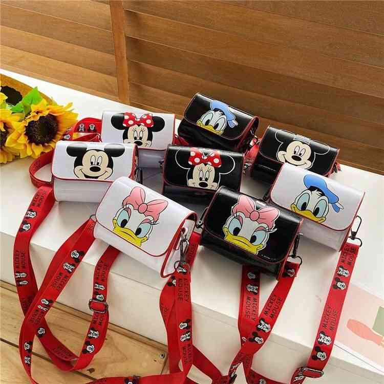 Mickey mouse girls messenger bag, ny liten väska - pojke och flicka minnie myntväska