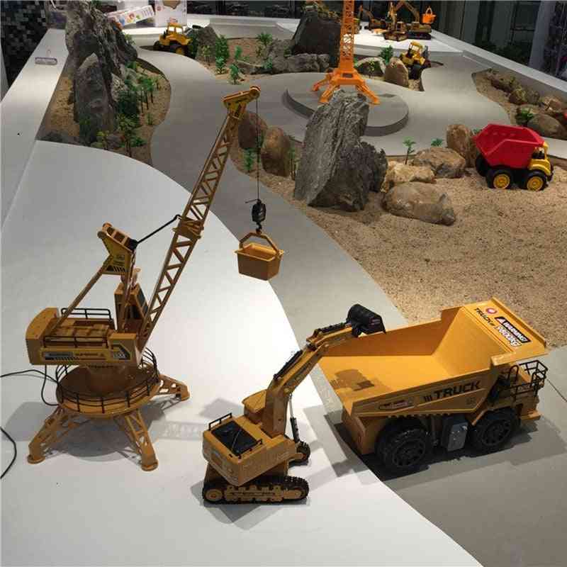 Camión de control remoto fuerte: juguete de grúa de ingeniería de colección de plástico para grúa torre regalo para niños