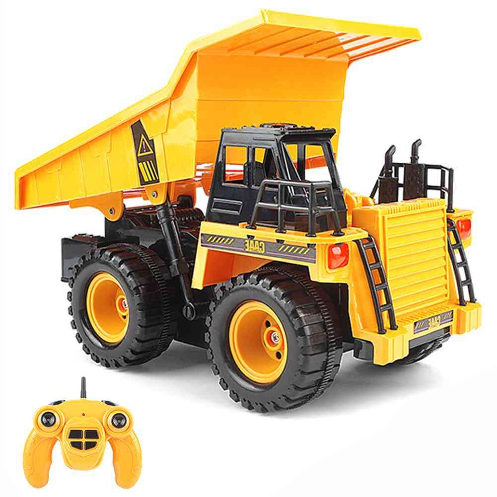 2.4g Remote Control Dump Car With Led Light-construction Vehicle Toy