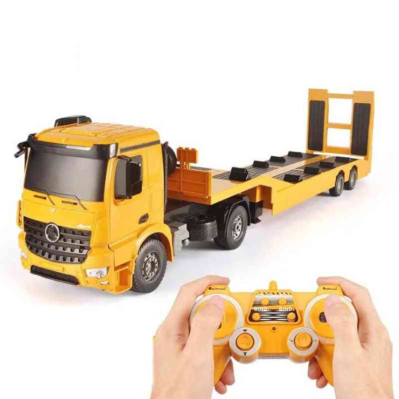Platós teherautó pótkocsi-elektromos távirányító mérnöki játék