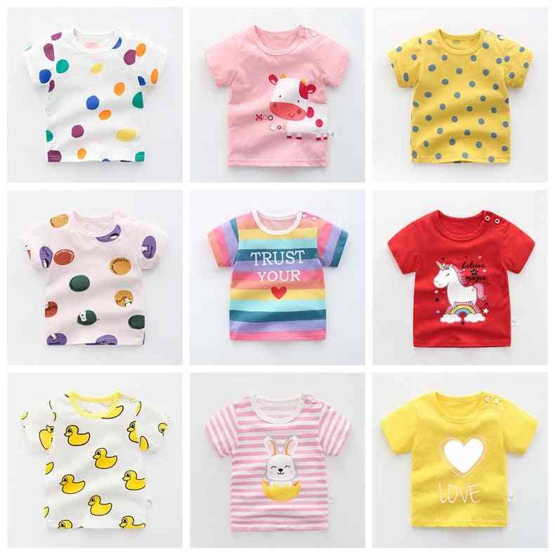 Cartoon Printed Short Sleeve T-shirts For Baby (24 Months)