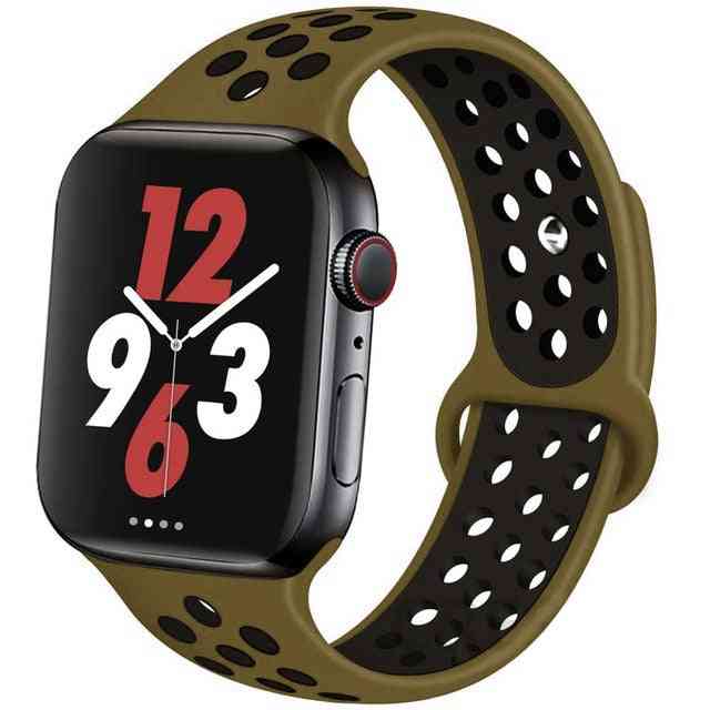 силиконова спортна дишаща гривна за гривна за iwatch, подходяща за ябълков часовник