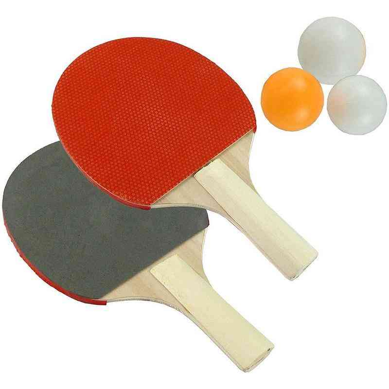 Table Tennis Racket  With 3 Ping Pong Balls Set