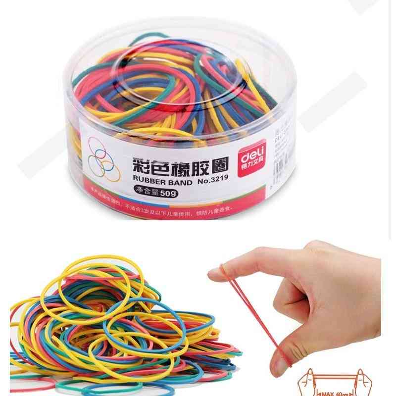 Colorful Strong Elastic Rubber Band Loop - School Stationery Office Pen Holder