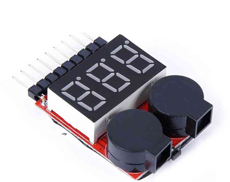 Bateria lipo de alarme de campainha de baixa tensão 1s / -8s, testador de indicador de tensão