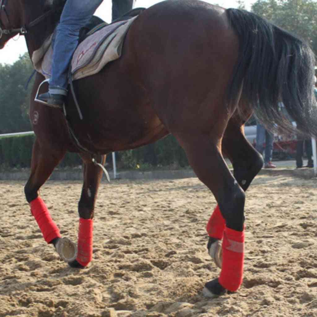 Durable Soft Fleece Equestrian Leg Wraps, Bandage For Horse Riding