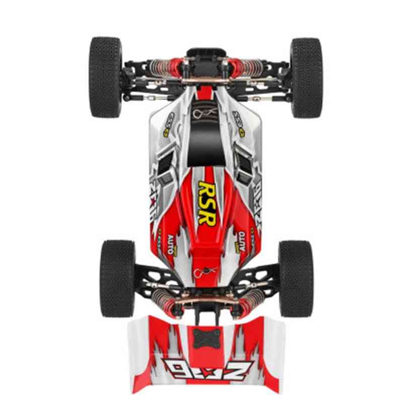 Wltoys 144001 1/14 2.4g racing fjärrkontrollbil, konkurrens 60 km / h metallchassi 4wd- elektrisk RC Formel bil USB-laddning