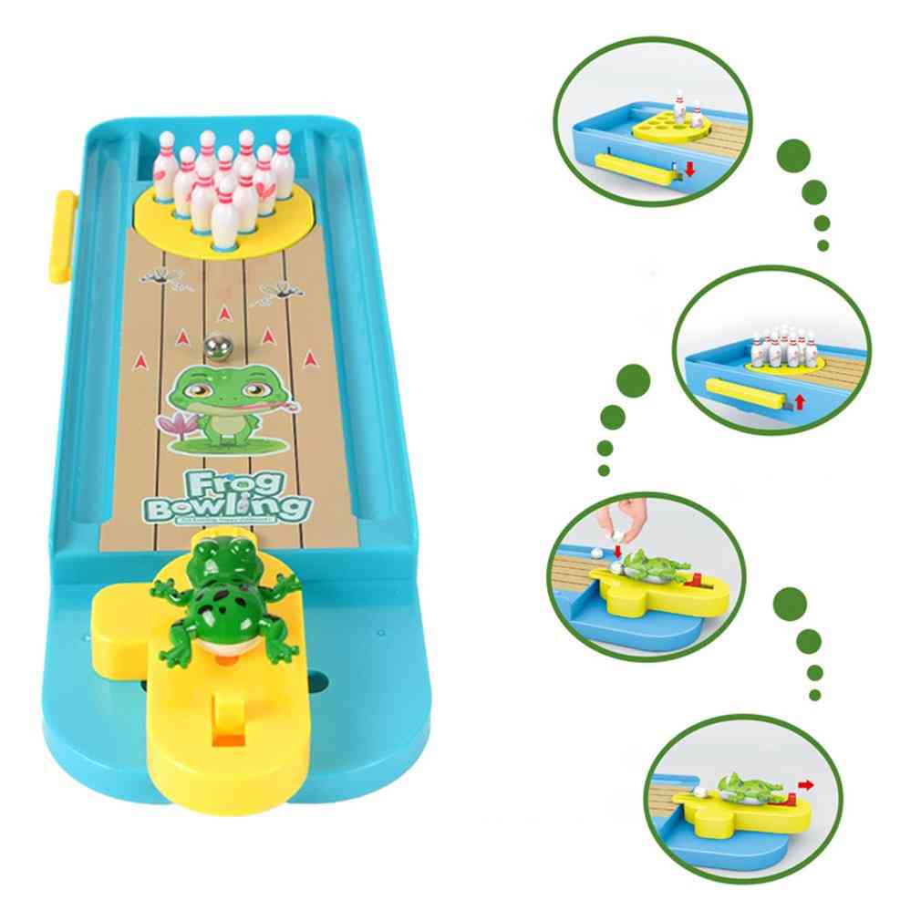 Gioco da tavolo puzzle per bambini - mini bowling interattivo gioco da tavolo in marmo giocattoli -
