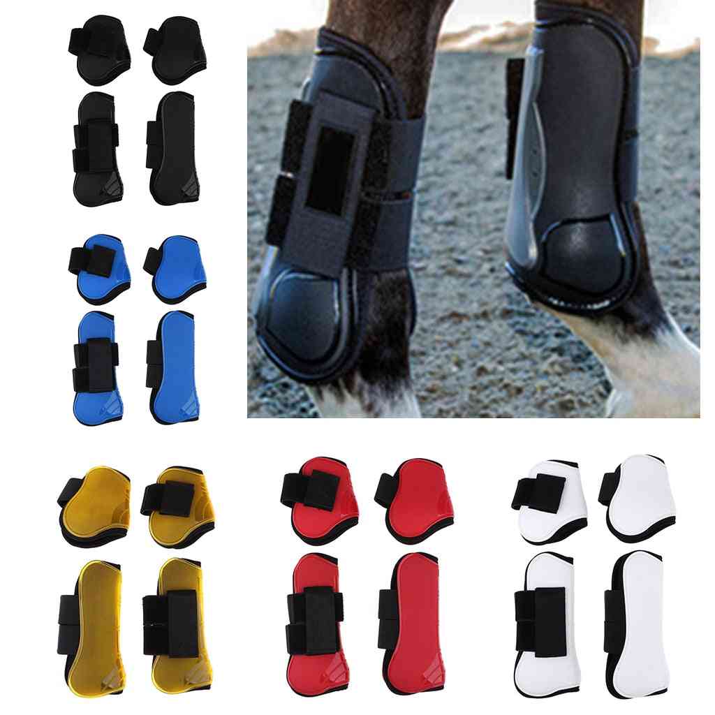 4 Piece Set Of Horse Front And Hind Leg Boots-eqestrian Training Aid