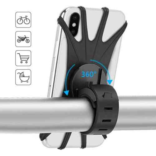 Cykel mobiltelefonhållare, silikon motorcykel cykel styrfäste monteringsfäste för iPhone GPS-enhet