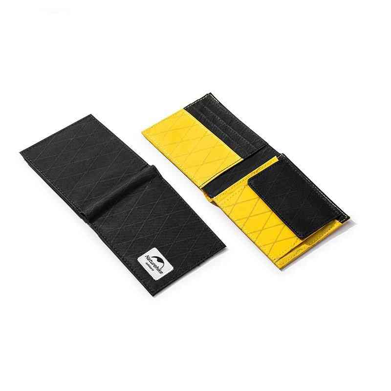 Vikbar reseplånbok kort mini xpac, vattentät ultralätt, plånbok dokumentväska för kvinnor / män - svart