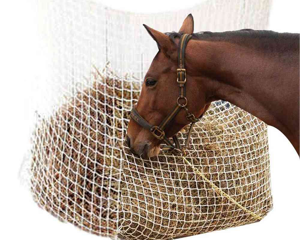 Hay Net Bag, Slow Horse Feeder, Full Day Feeding Large With Small Holes