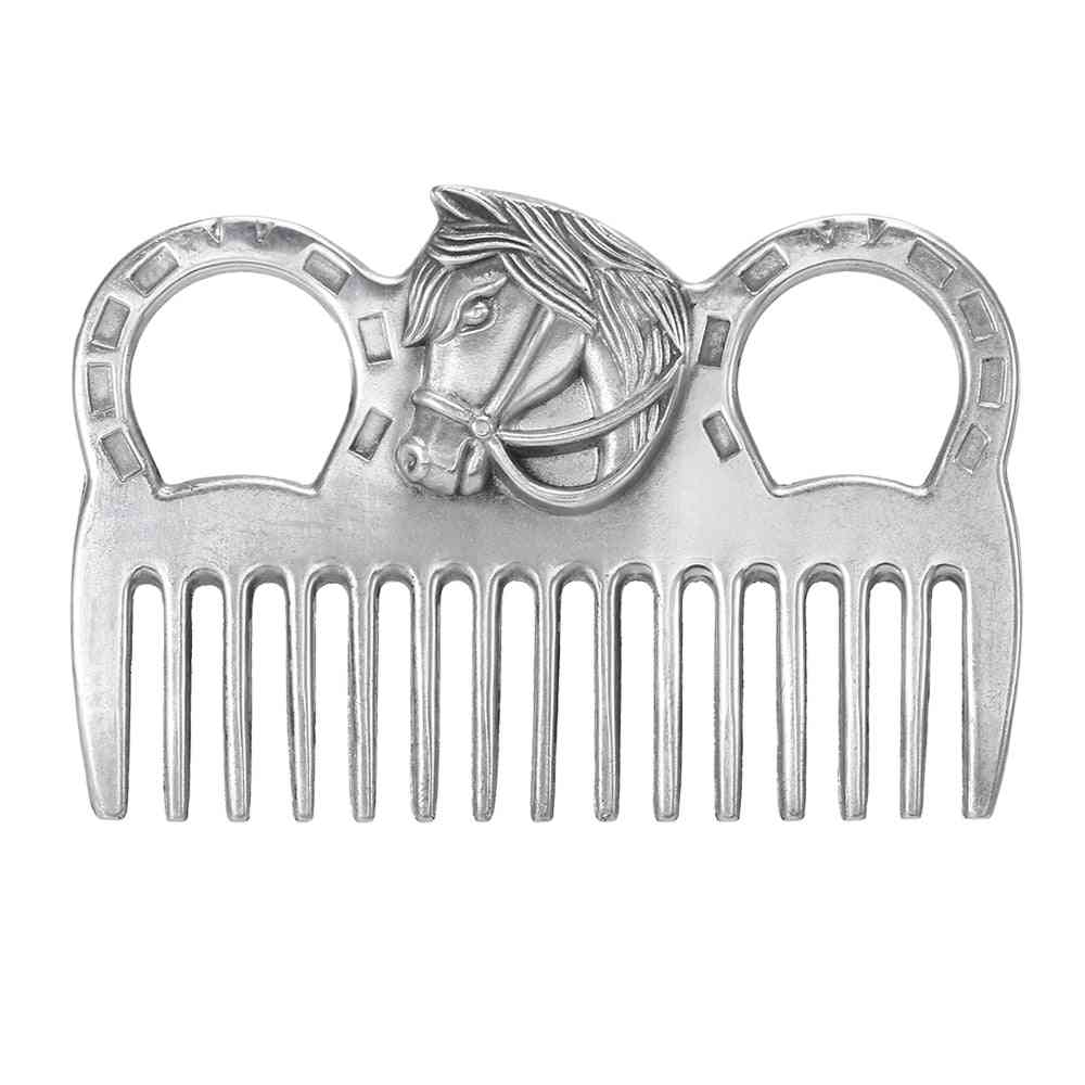 Aluminum Alloy Horse Grooming Comb, Mane Tail Pulling