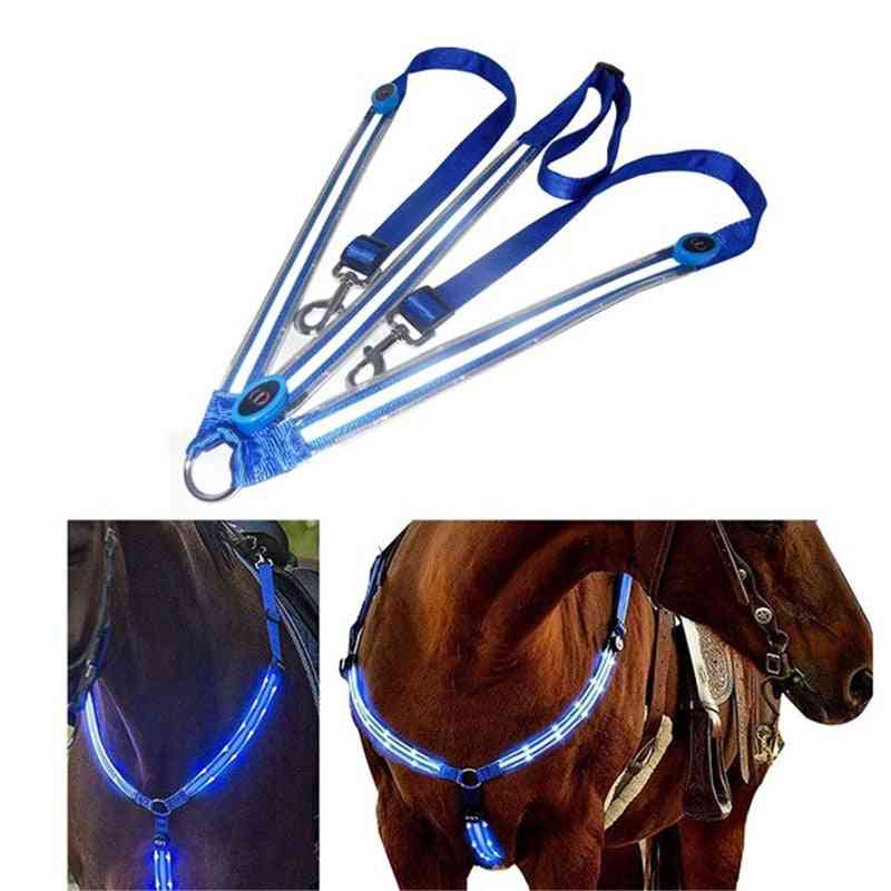 Cinturón de pecho led impermeable para montar a caballo, para peto visible de noche, equipo de iluminación de equitación