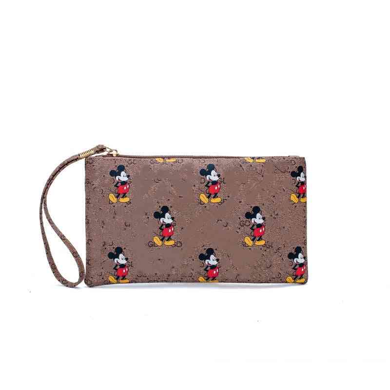 Mobile Brieftasche Mickey Mouse Clutch Bag - klassische Ledertasche Geldbörse, einfache Mode kleine Brieftasche
