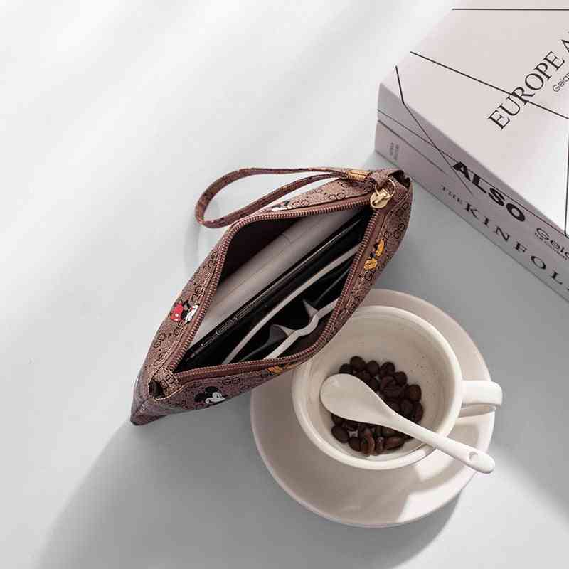 Mobile Brieftasche Mickey Mouse Clutch Bag - klassische Ledertasche Geldbörse, einfache Mode kleine Brieftasche