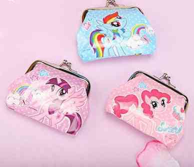 Little Horse Print Mini Coin Purse With Buckle For Kid