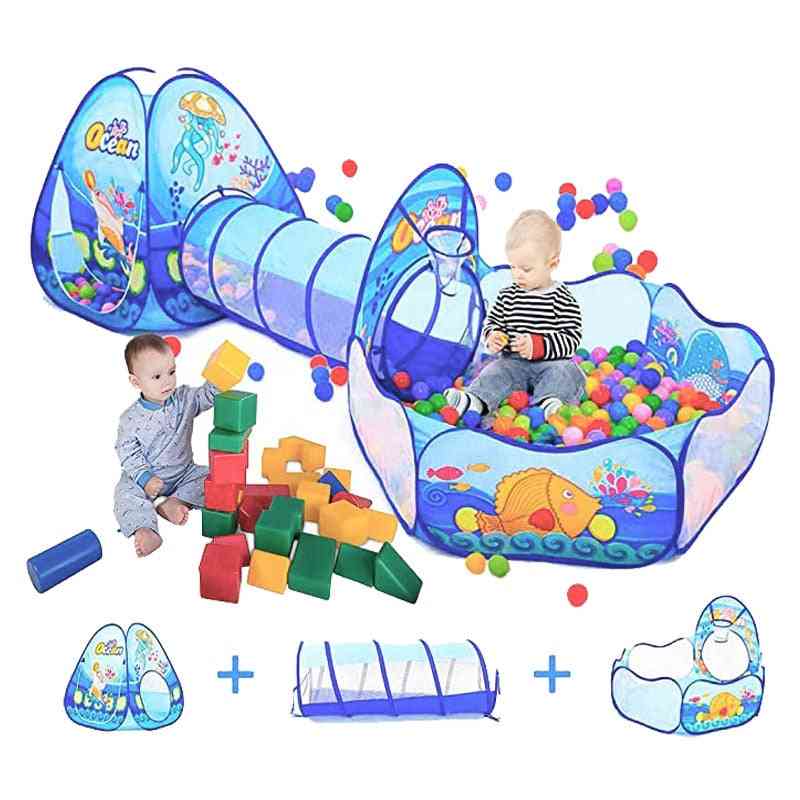 Portable Baby Playpen Large Tent With Tunnel And Storage Bag