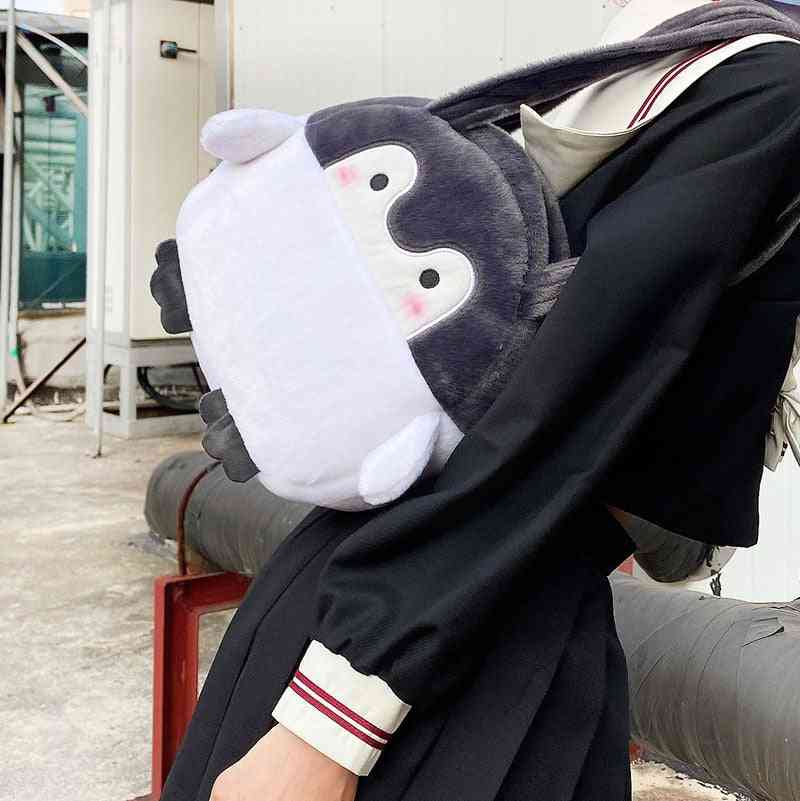 Penguin Shape Plush Shouder Bag