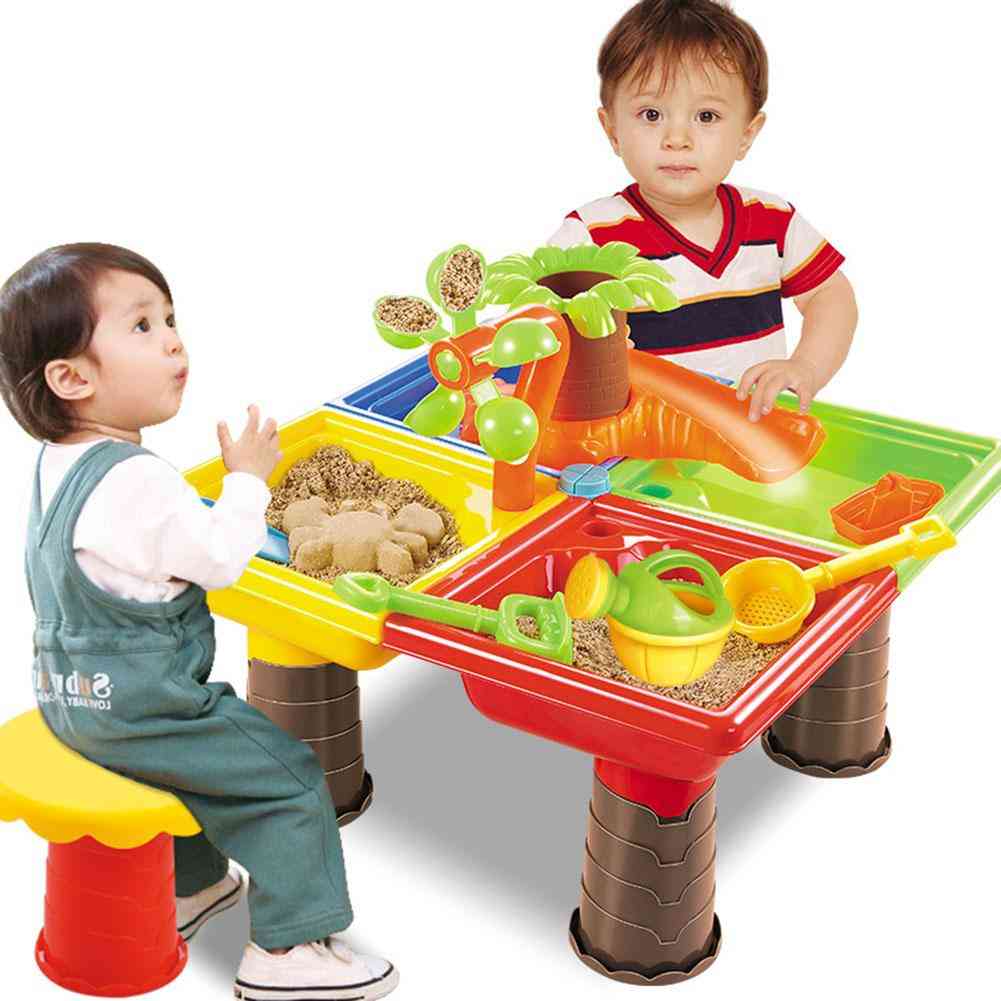 Beach Sandpit Table Water, Outdoor Garden Play Spade Tool Toy