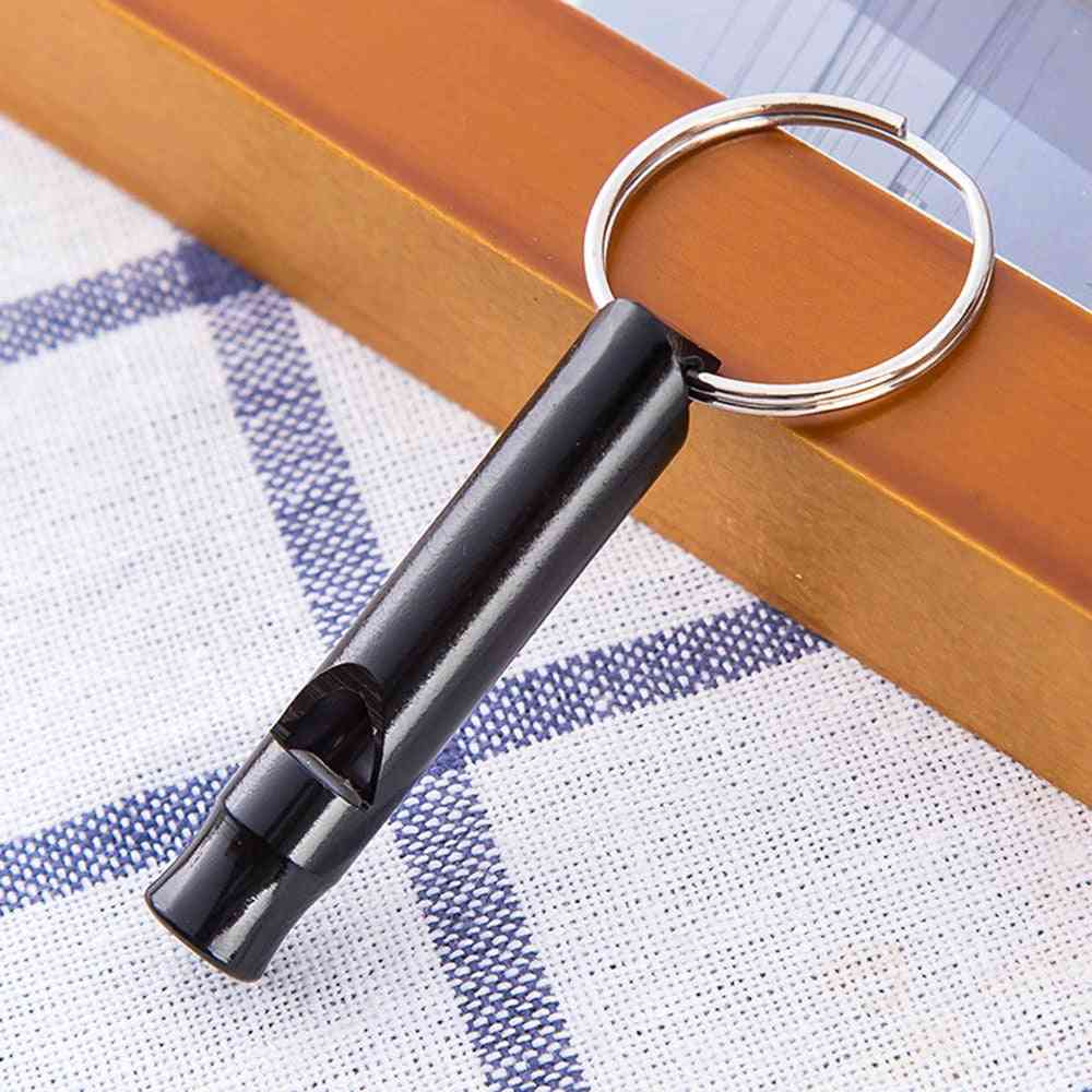 Metal Whistle With Keychain - Used For Outdoor Sports