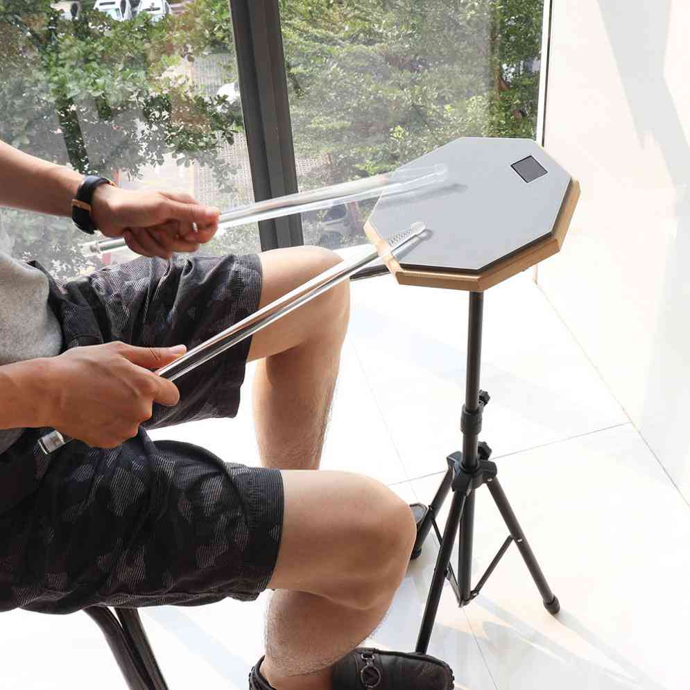 8-Zoll-Gummi-Holz-Stumpftrommel-Pad mit Ständer für Anfänger-Instrumenten-Übungstraining