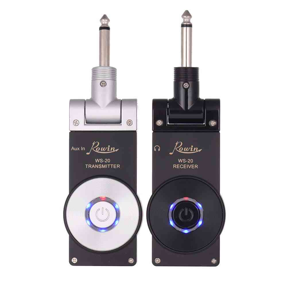2.4g Wireless Guitar Transmitter Receiver Set, Rechargeable,  30 Meters System Range