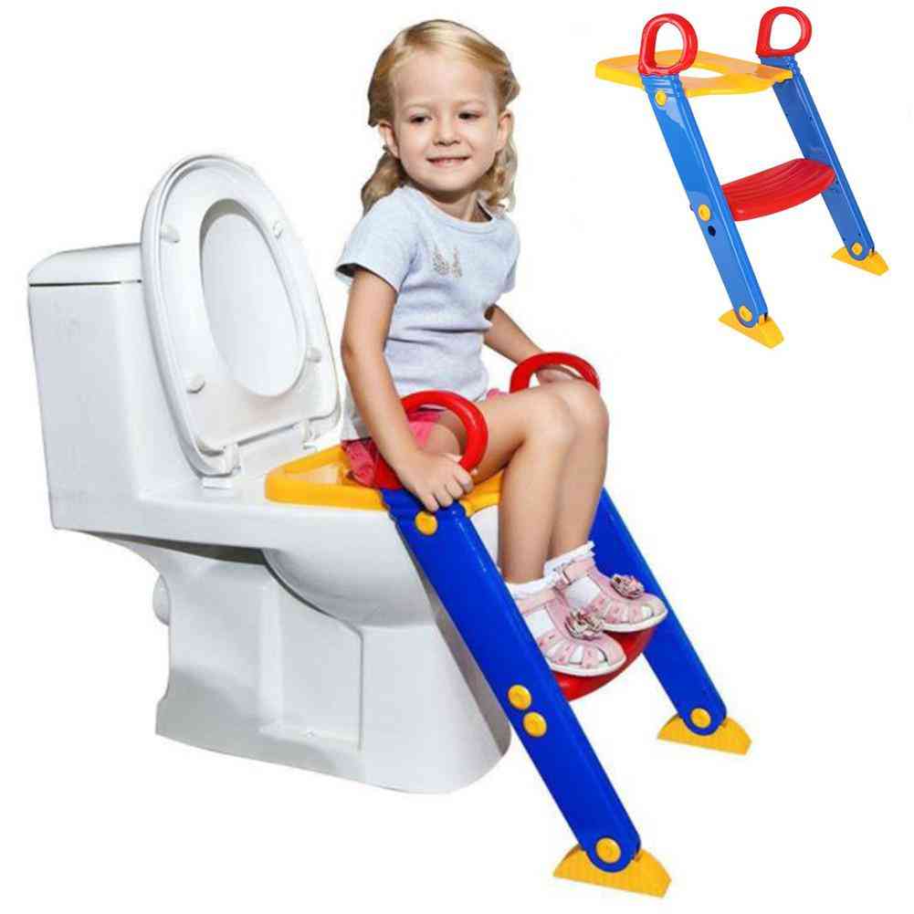 Folding Toilet Ladder With Adjustable Pedal