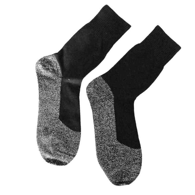 Talvi ulkona lämpimät sukat, alumiinikuitu termospullo maastohiihto paksuuntuvat mukavuus sukat (a)