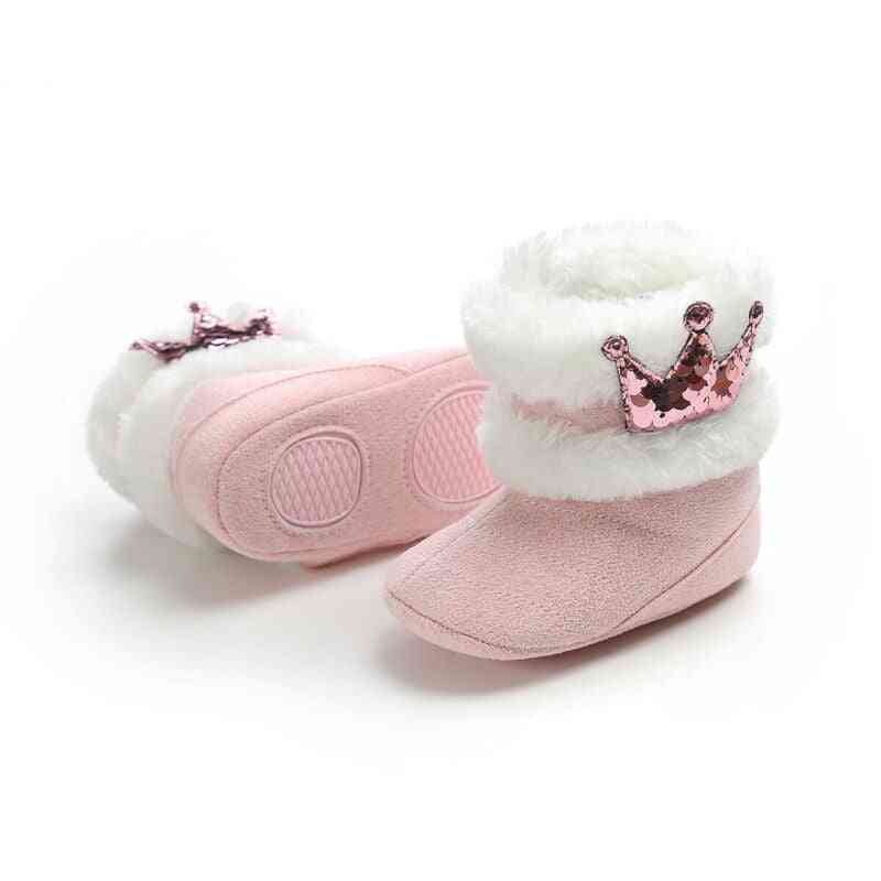 Nyfødte barn baby piger sne støvle- efterår / vinter varm plys julesko