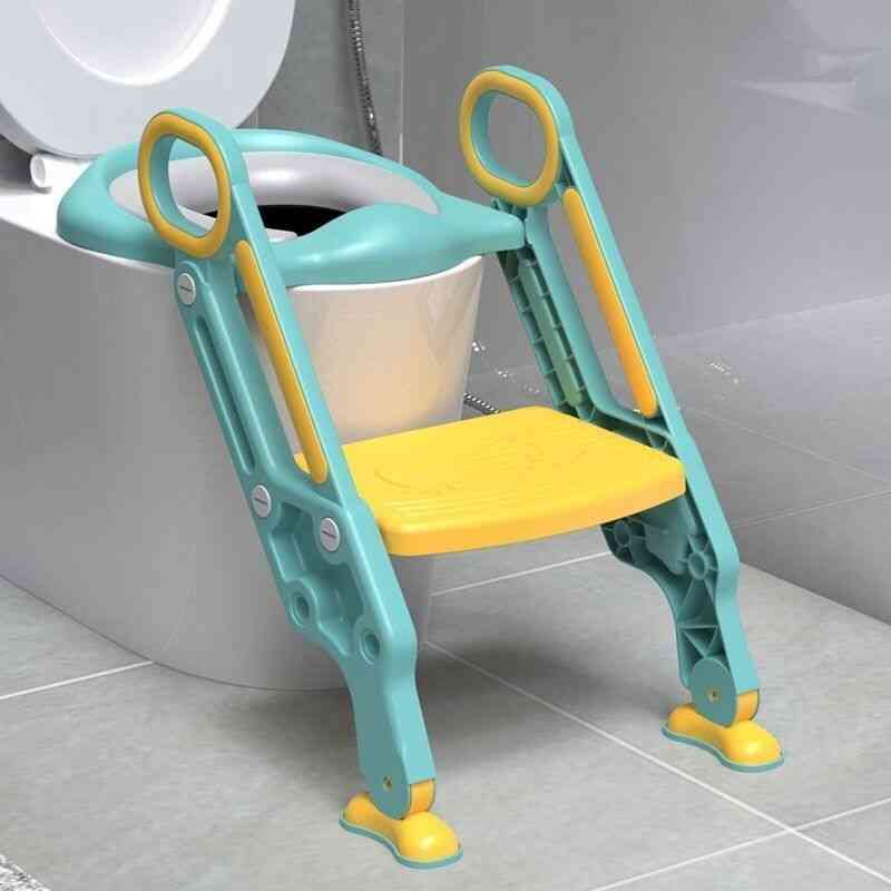 Foldable And Adjustable Potty Training Step Stool With Ladder