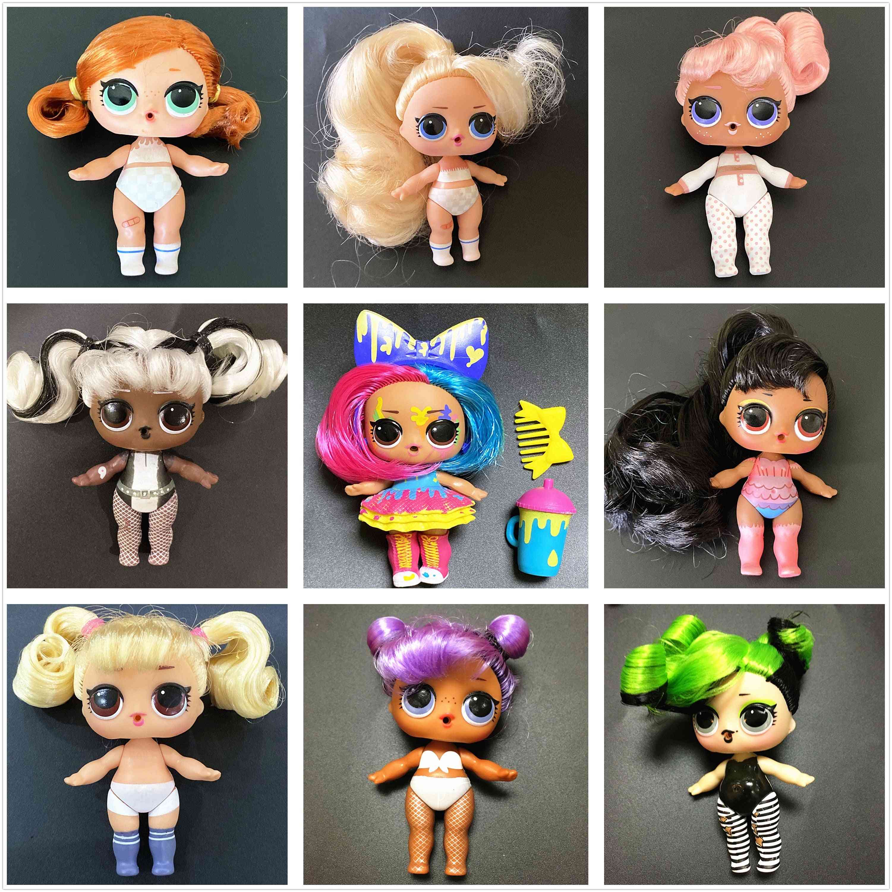 Hairgoals changer de couleur 8cm grande soeur cheveux nus poupées éclaboussures ensemble enfants jouant jouet cadeau