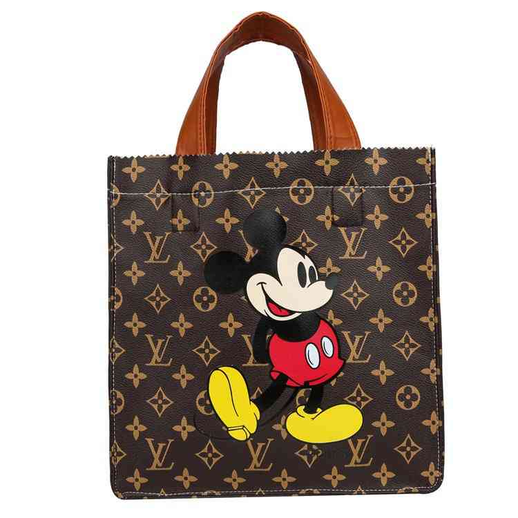 Kinder Mickey Mouse Handtasche Cartoon Hit Farbe Leinwand Frauen Dame Umhängetaschen